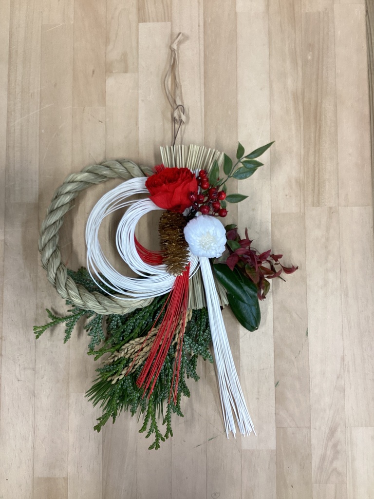 リピーター【 母さんナース 】しめ縄リース４点 お正月飾り しめ縄 How to make a shimenawa wreath made from flower paper and