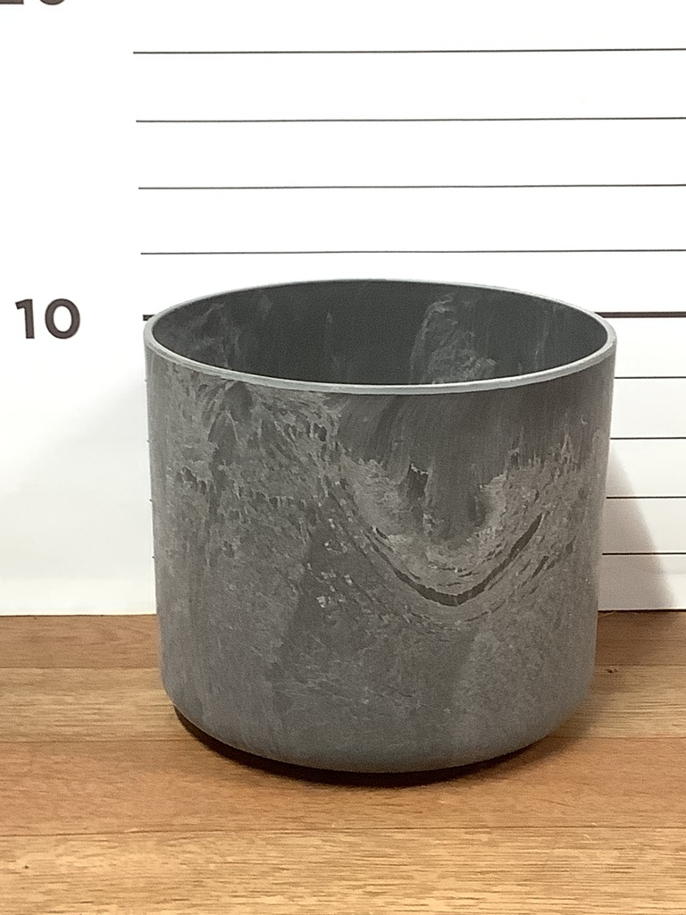 鉢カバー アートストーン シリンダー 3号鉢用 グレー | 鉢カバー