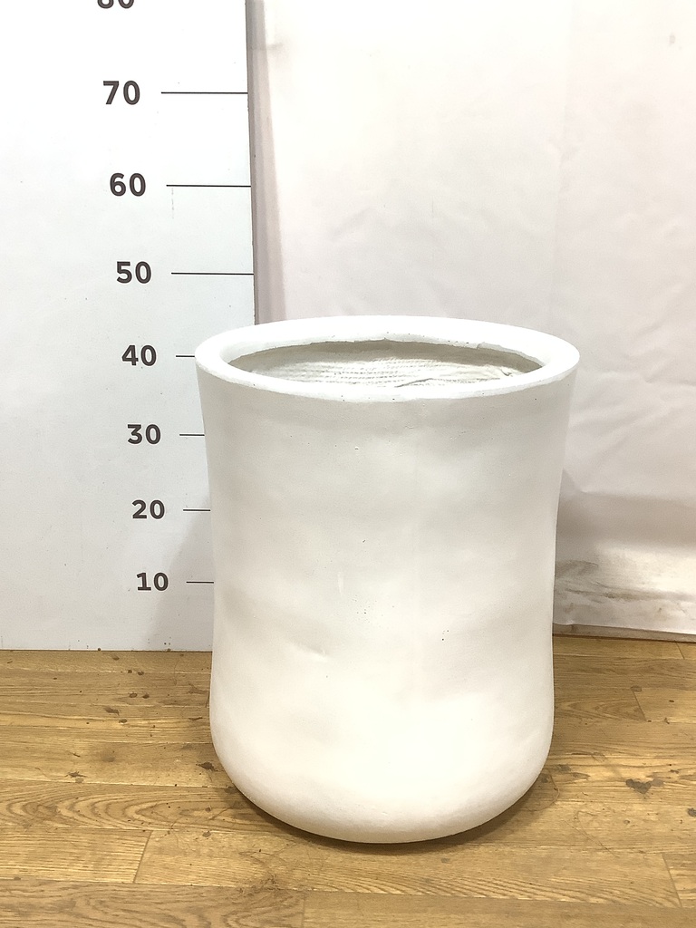 鉢カバー バスク ミドル 8号鉢用 ホワイト #GREENPOT GA-0537WH