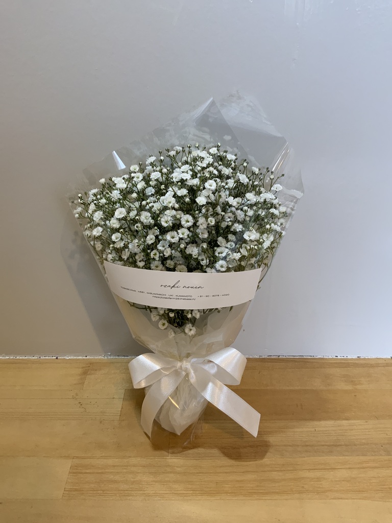 産地直送 かすみ草 花束 ホワイト／熊本 オザキノウエンからお届け