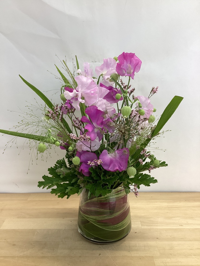 スイートピー❣️母の日アレンジ❣️夏のアレンジ❣️ マジカルウォーターアレンジ）スイートピー・ピンク | sarasa style