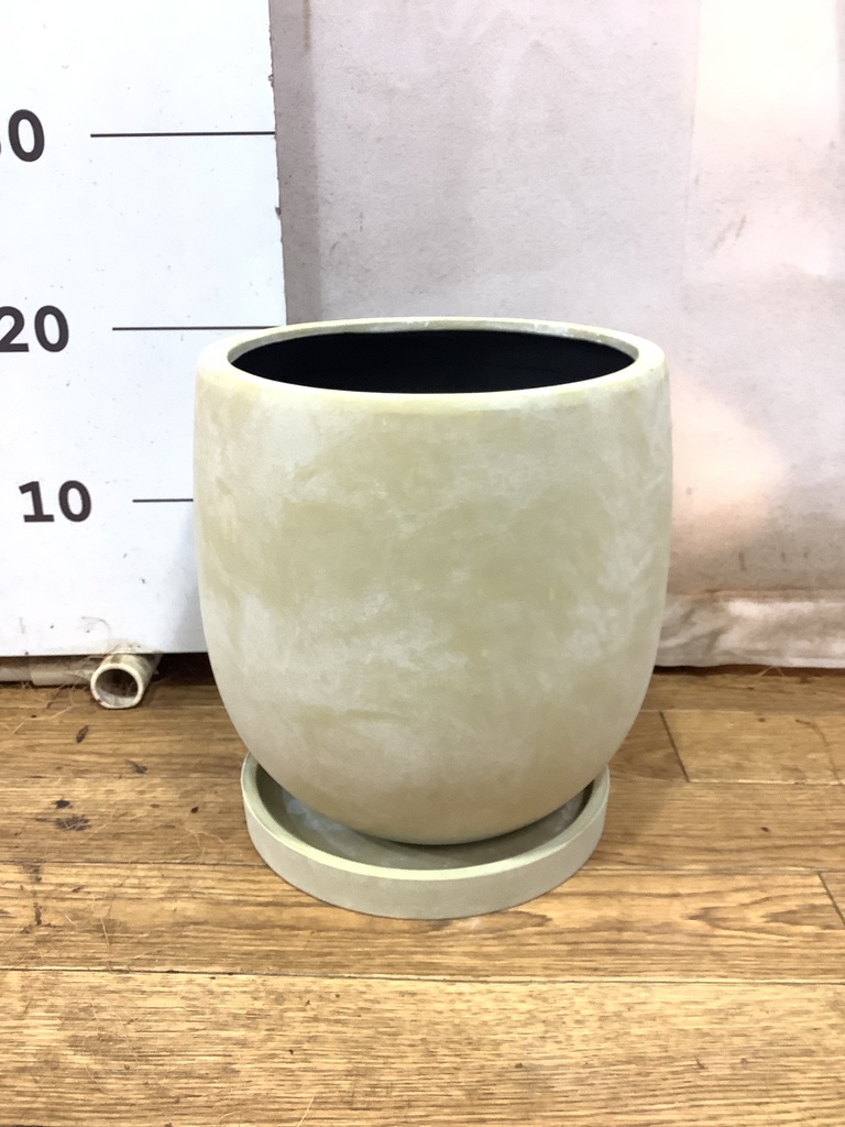 鉢カバー・植木鉢 アイルエッグ 6号鉢用 イエロー #GREENPOT YJ-1121YE