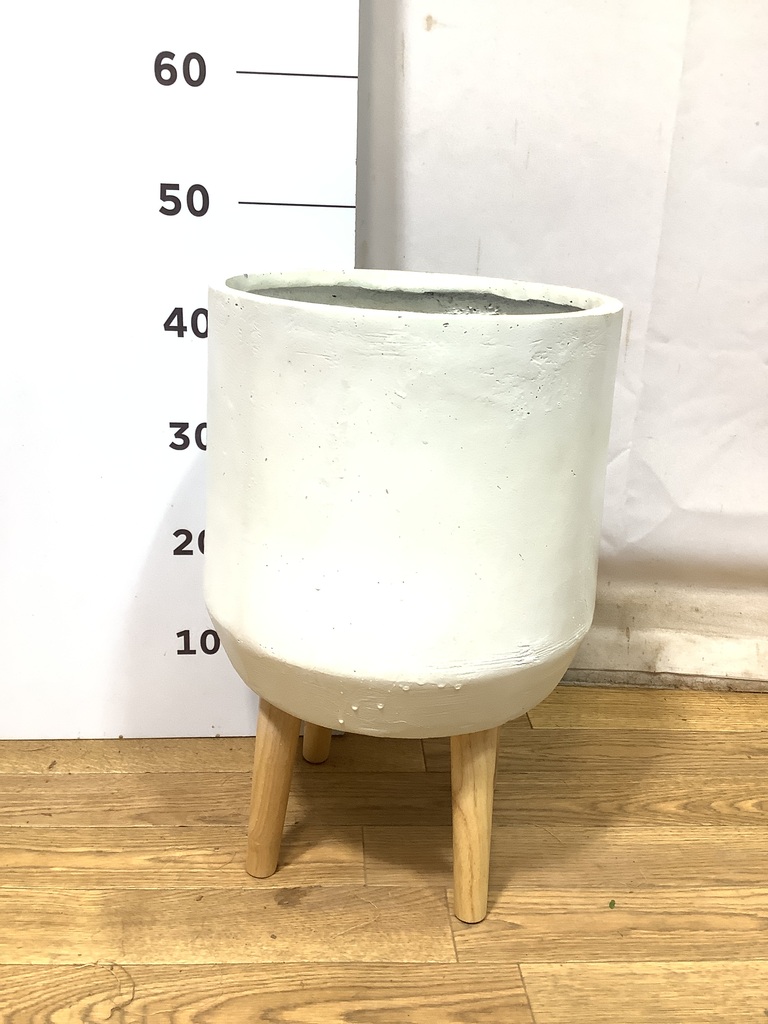 鉢カバー FiberCray（ファイバークレイ） 7号鉢用 white #stem