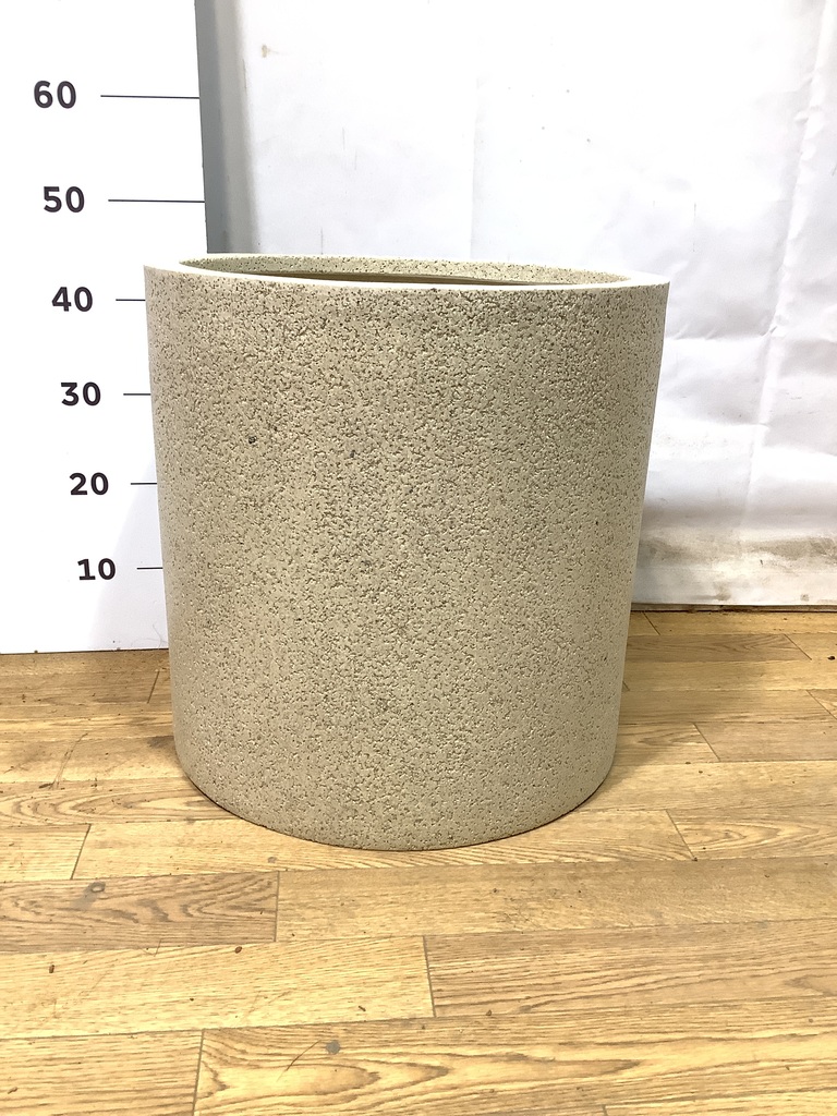 鉢カバー サンディ シリンダー 10号鉢用 白 #KONTON SA-003W45E | 鉢