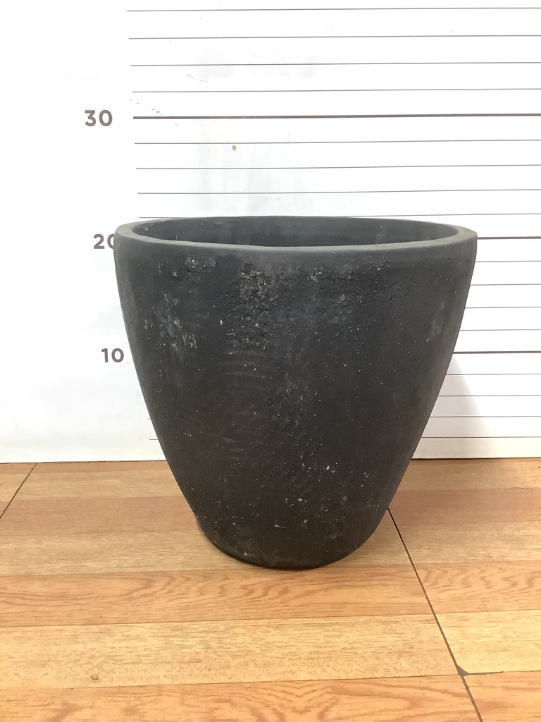 鉢カバー フリットエッグ 6号鉢用 アンティークブラック #GREENPOT EB