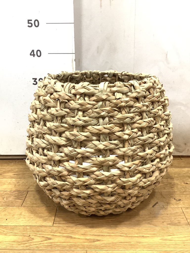 手付大鉢 鉢カバー LushBasket（ラッシュバスケット） 8号鉢用 Natural
