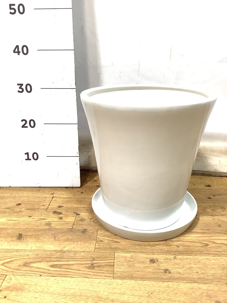 鉢カバー サブリナ 8号鉢用 白 #ミュールミル S002SWh | 鉢カバー