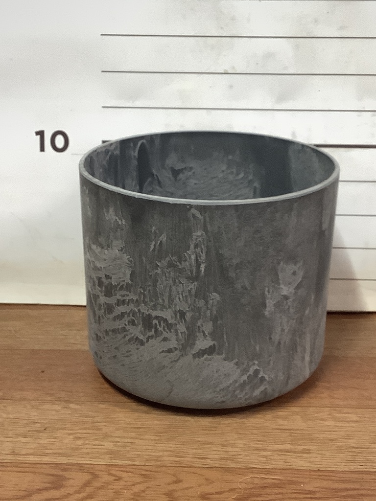 鉢カバー アートストーン シリンダー 3号鉢用 グレー | 鉢カバー