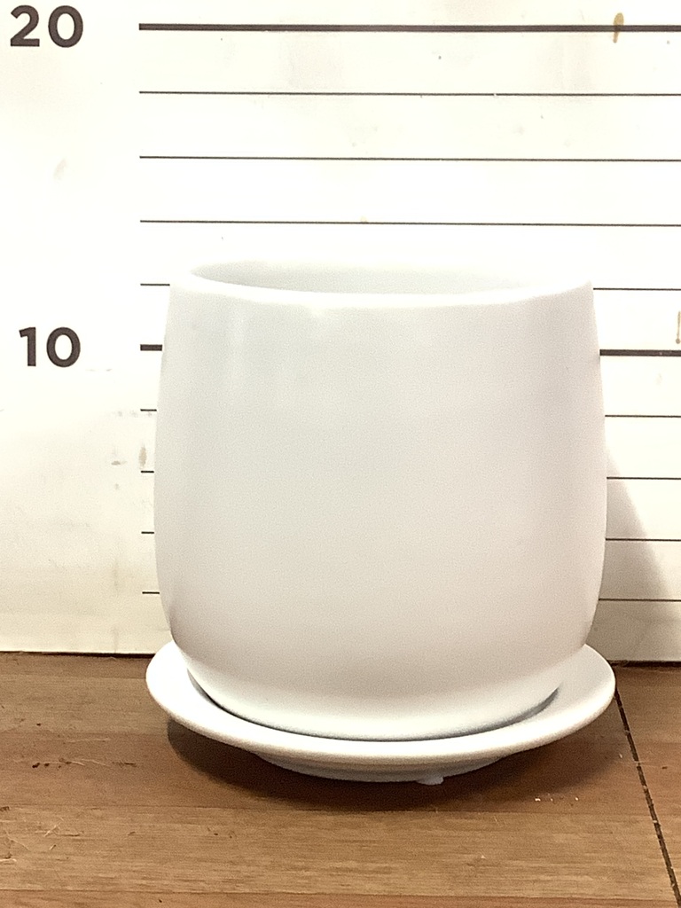 鉢カバー・植木鉢 オスト ボール マットホワイト 3号鉢用 #GREENPOT HO