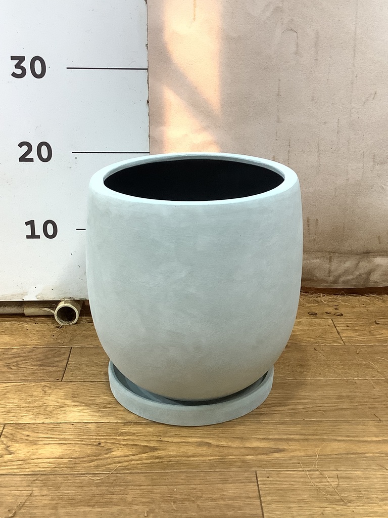 鉢カバー・植木鉢 アイルエッグ 6号鉢用 グレー #GREENPOT YJ
