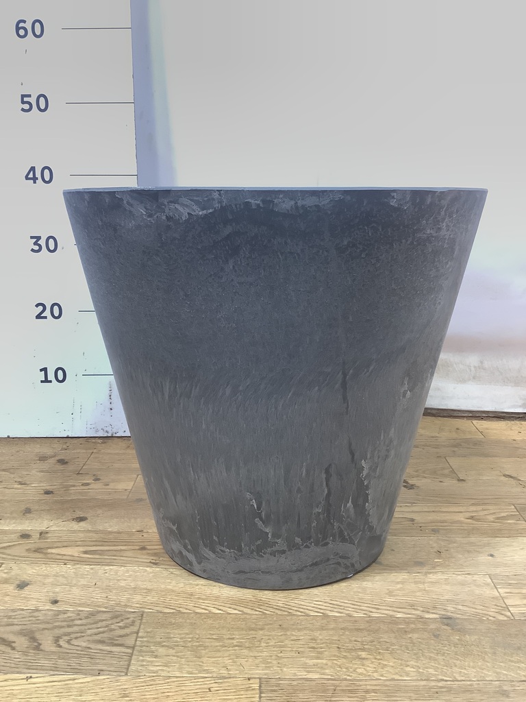 鉢カバー アートストーン ラウンド 10号鉢用 ブラック | 鉢カバー