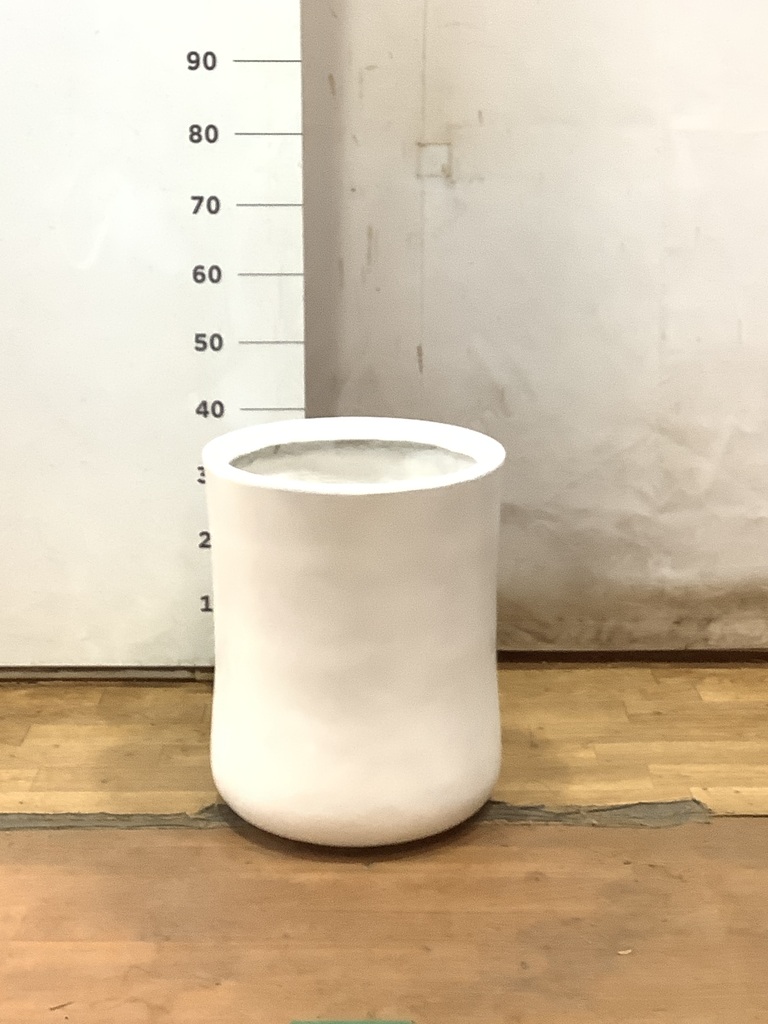 鉢カバー バスク ミドル 8号鉢用 ホワイト #GREENPOT GA-0537WH | 鉢