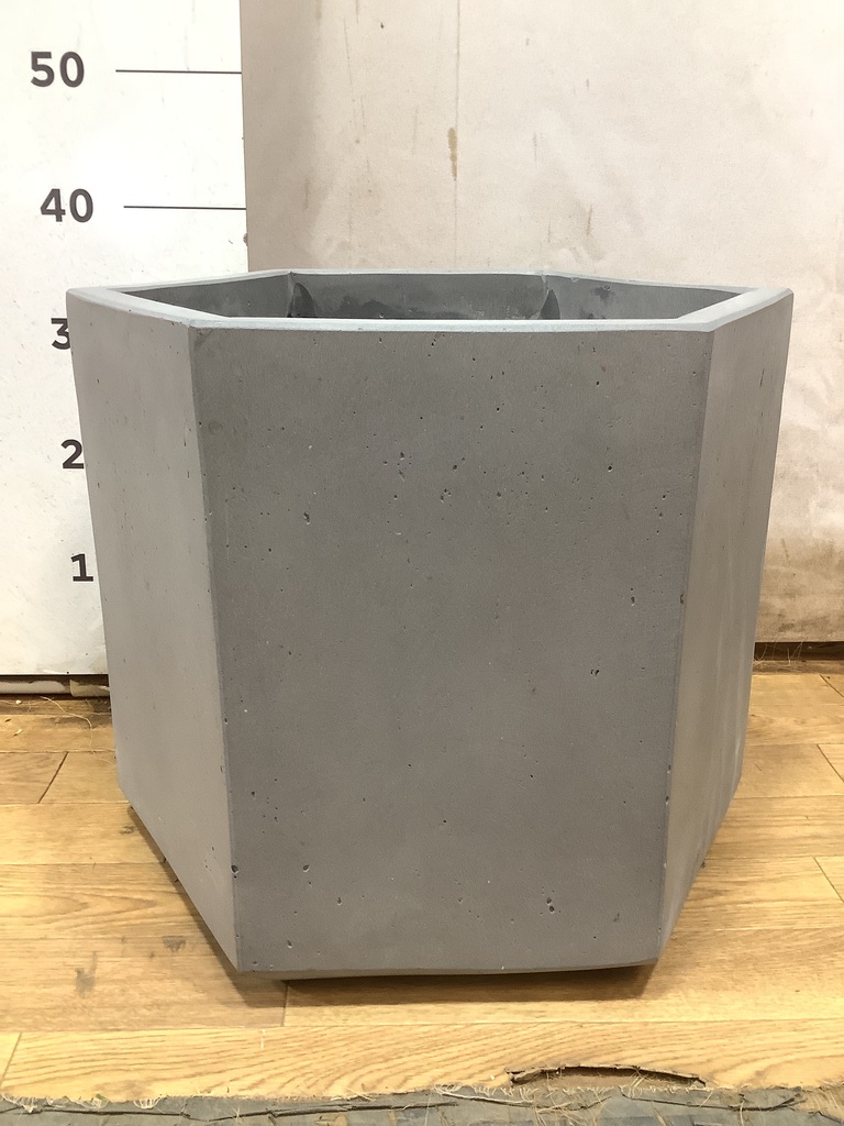 cocoro様 鉢カバー コーテス ヘックス 10号鉢用 灰 #KONTON CT-006H13E