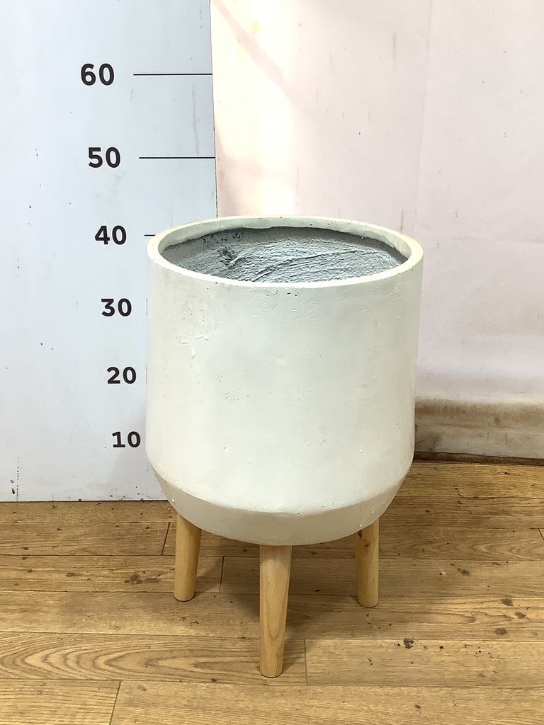 鉢カバー FiberCray（ファイバークレイ） 7号鉢用 white #stem