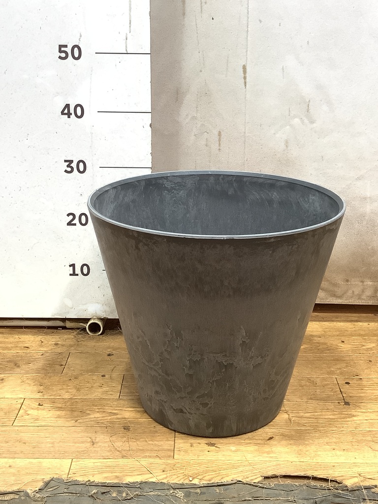 鉢カバー アートストーン ラウンド 8号鉢用 グレー | 鉢カバー・植木鉢