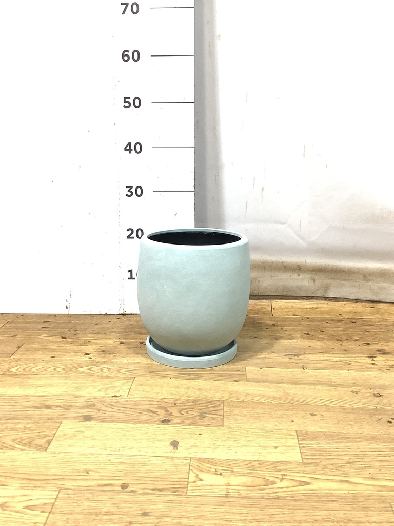 鉢カバー・植木鉢 アイルエッグ 6号鉢用 グレー #GREENPOT YJ-1121GY