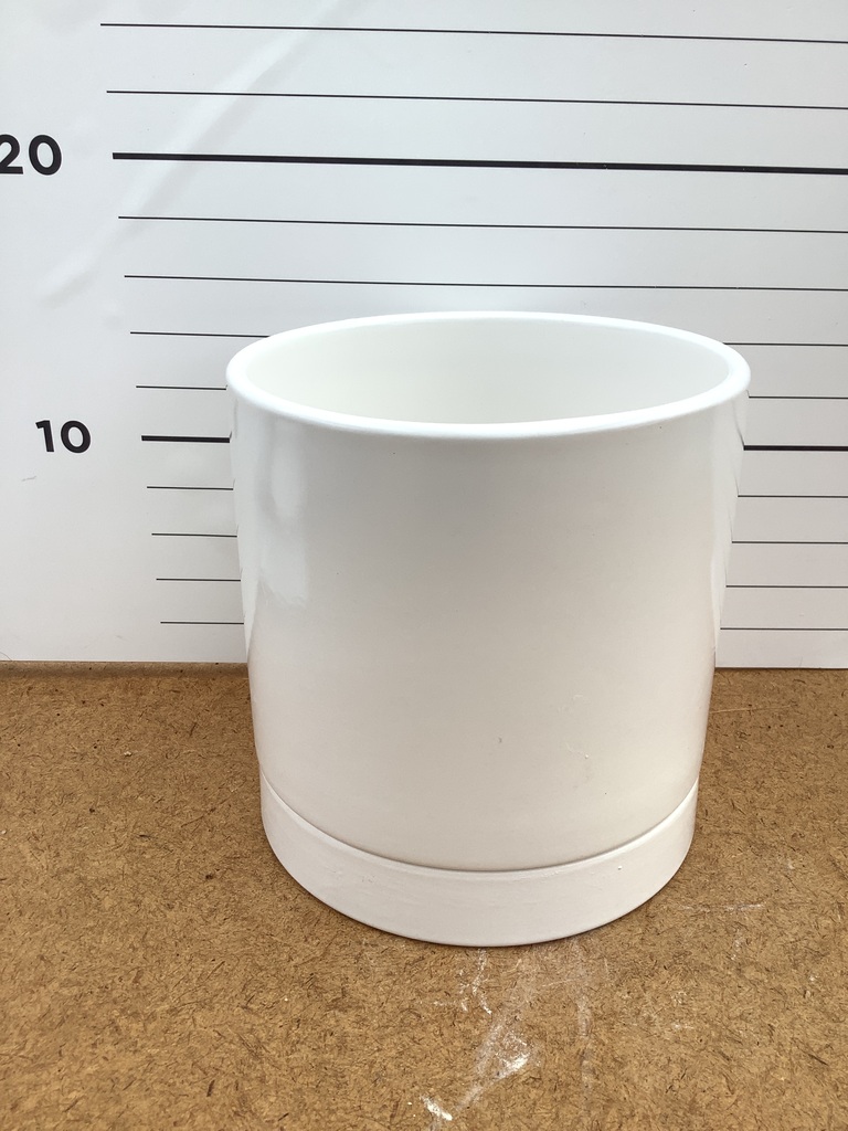 植木鉢 オーセ 15 W 4号鉢用 ホワイト #FARM 19015 | 鉢カバー・植木鉢