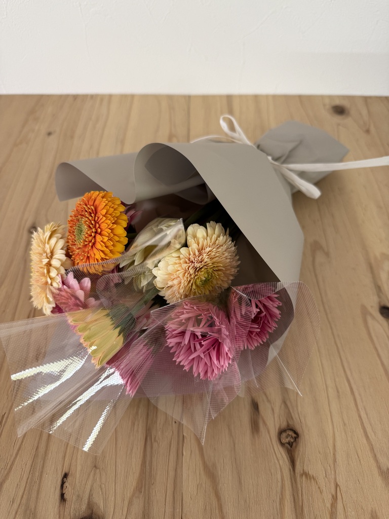 産地直送 ガーベラ 花束 ブラウンミックス(15本) ／静岡 松下園芸から