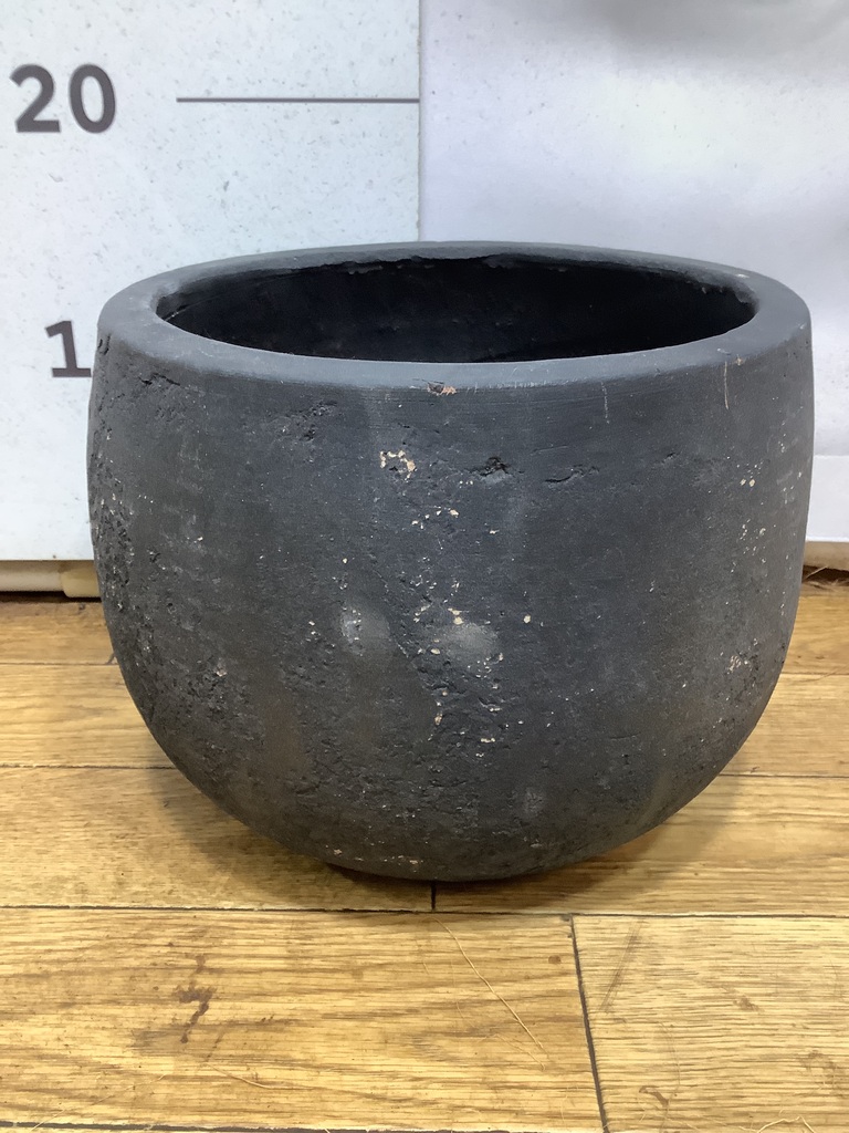 鉢カバー フリットバルーンアンティークブラック 5号鉢用 #GREENPOT EB