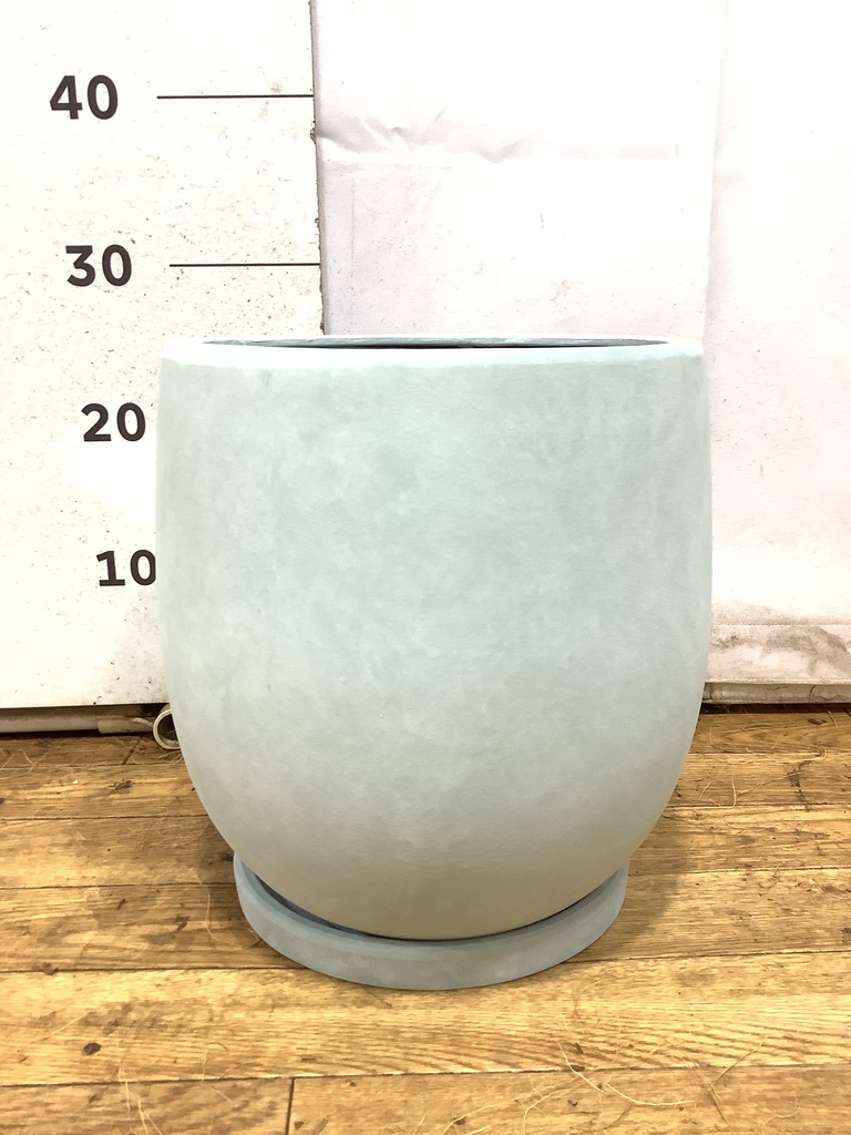 鉢カバー・植木鉢 アイルエッグ 7号鉢用 グレー #GREENPOT YJ-1126GY