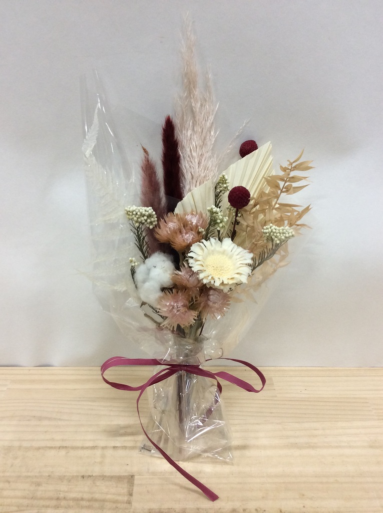 ドライフラワー ブーケスワッグ ピンクレッド系 S | ドライフラワー