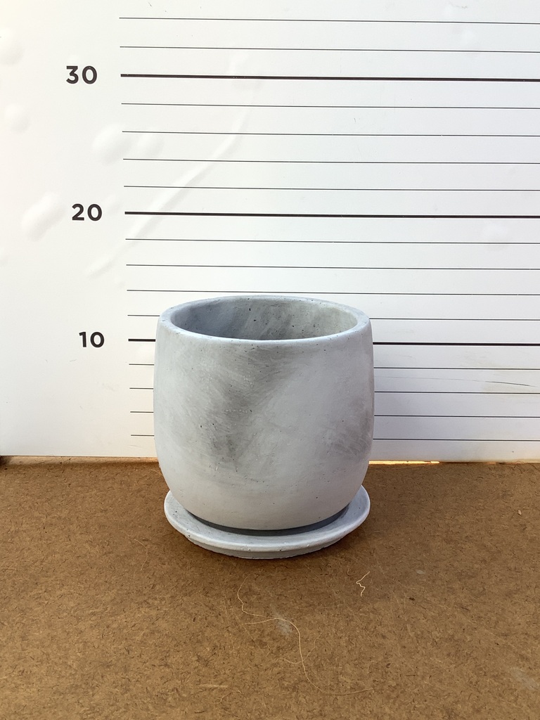 鉢カバー グレー 4号 | 観葉植物の鉢ならHitoHana