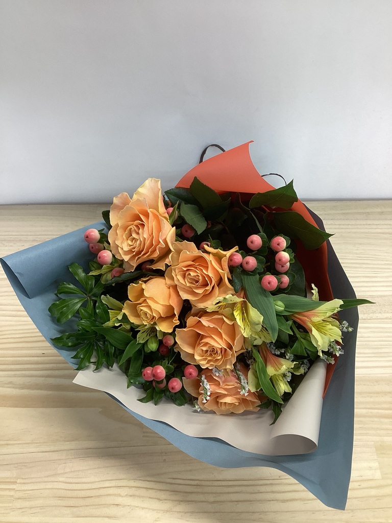 産地直送 香るバラ花束 カラフルミックス Sサイズ／静岡 増田バラ園