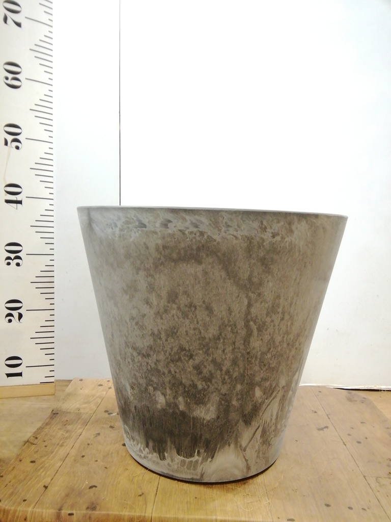 鉢カバー アートストーン ラウンド 10号鉢用 グレー | 鉢カバー