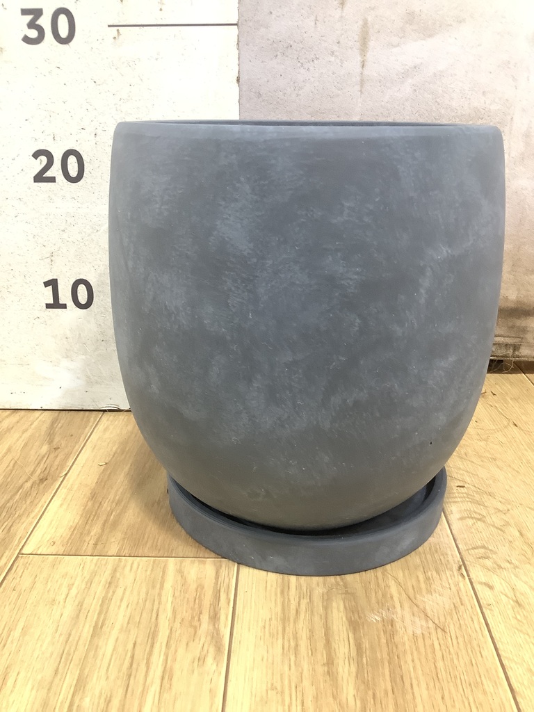 鉢カバー・植木鉢 アイルエッグ 5号鉢用 ダークグレー #GREENPOT YJ