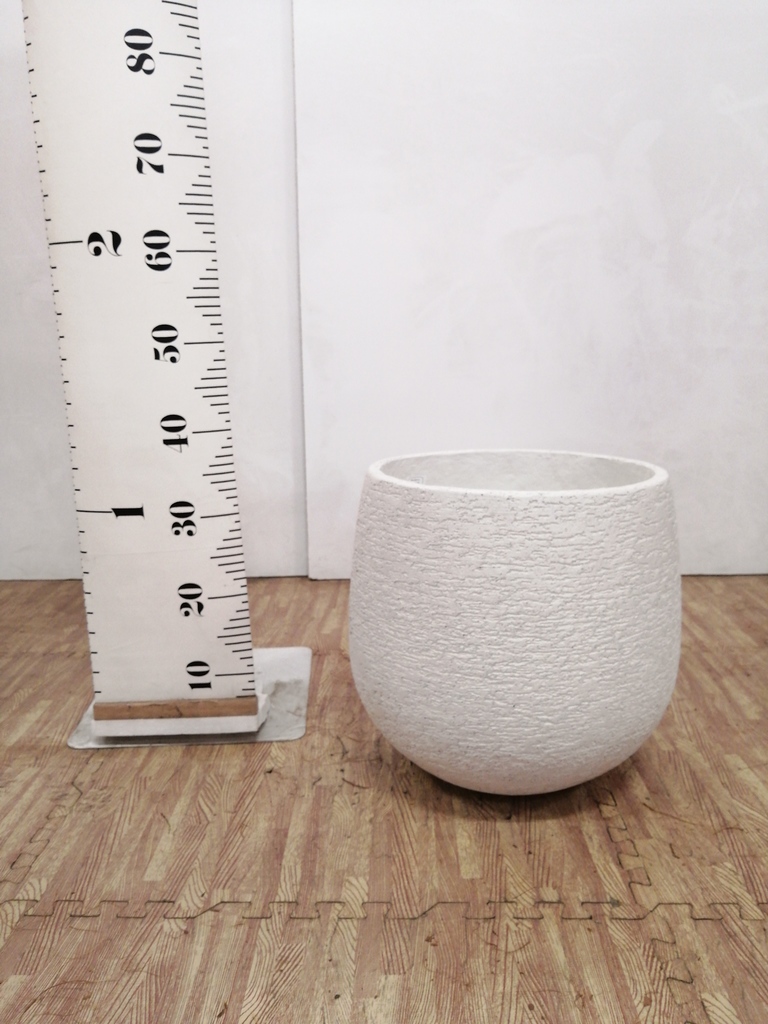 鉢カバー Eco Stone（エコストーン） 8号鉢用 white #stem F1806 | 鉢