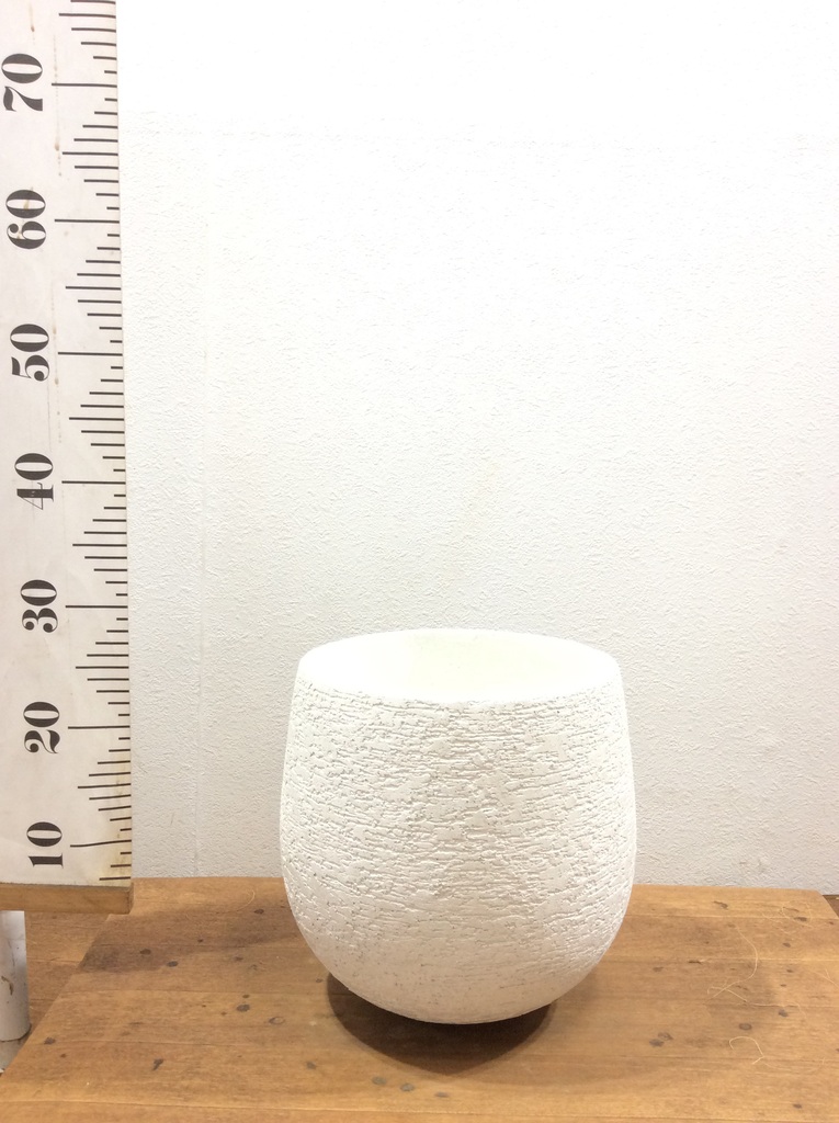 鉢カバー Eco Stone（エコストーン） 6号鉢用 white #stem F1805 | 鉢