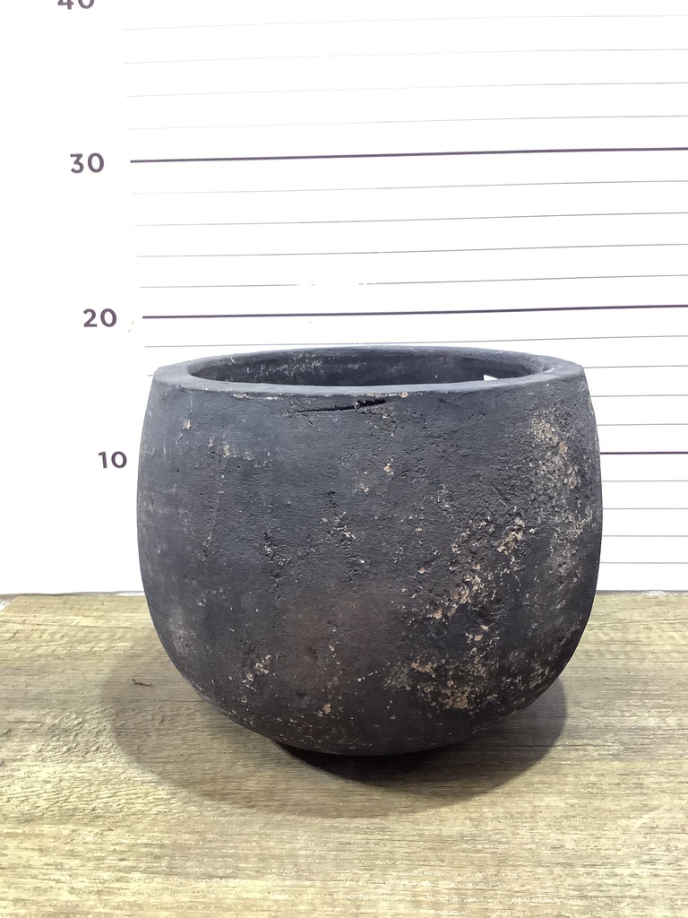 鉢カバー フリットバルーンアンティークブラック 5号鉢用 #GREENPOT EB