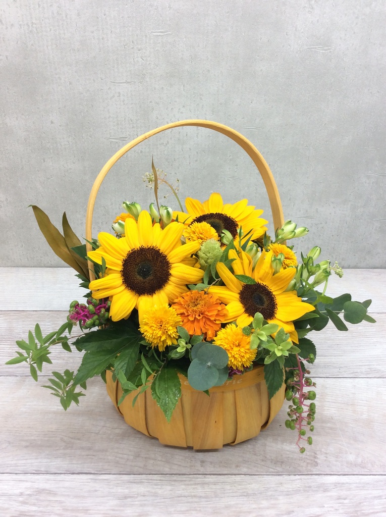 ひまわりのアレンジメント フラワーギフトならhitohana ひとはな