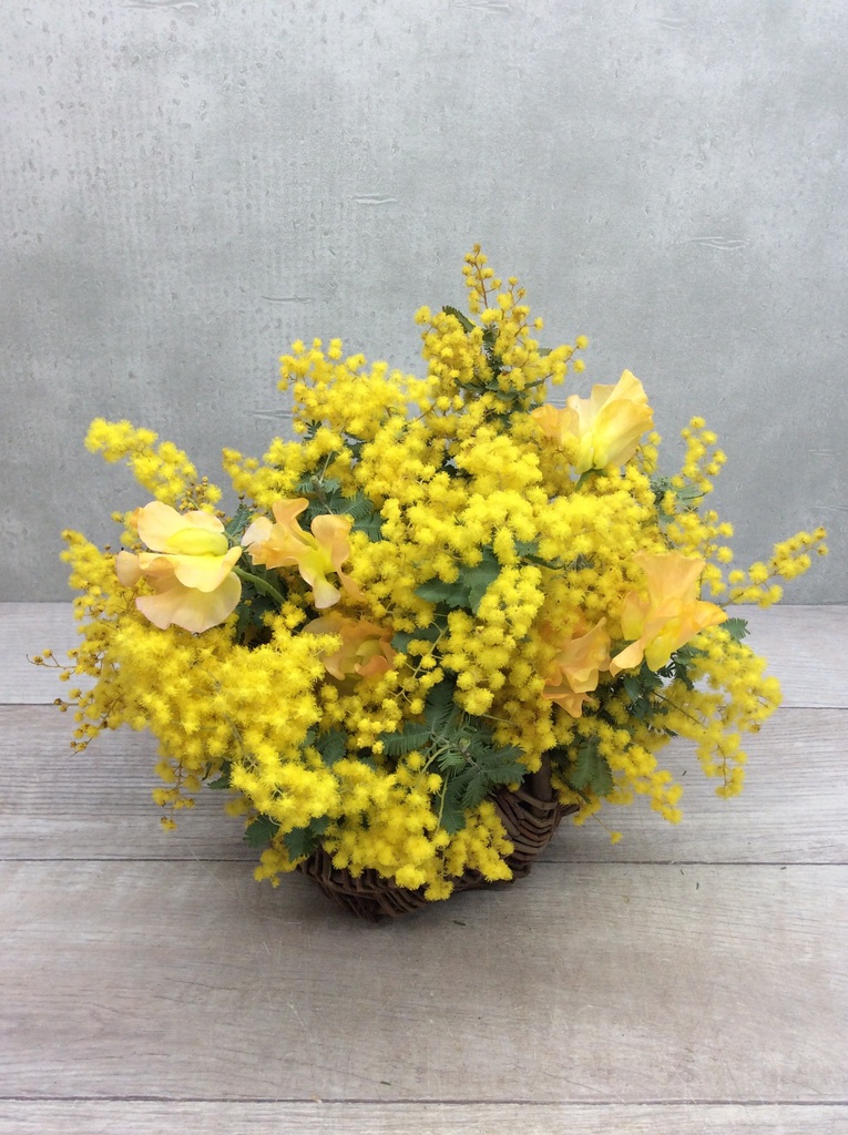 ミモザのアレンジメント フラワーギフトならhitohana ひとはな