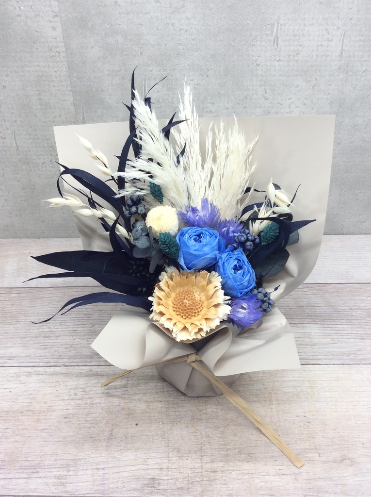 プリザーブドフラワー アレンジメント ブルー | プリザーブドフラワー