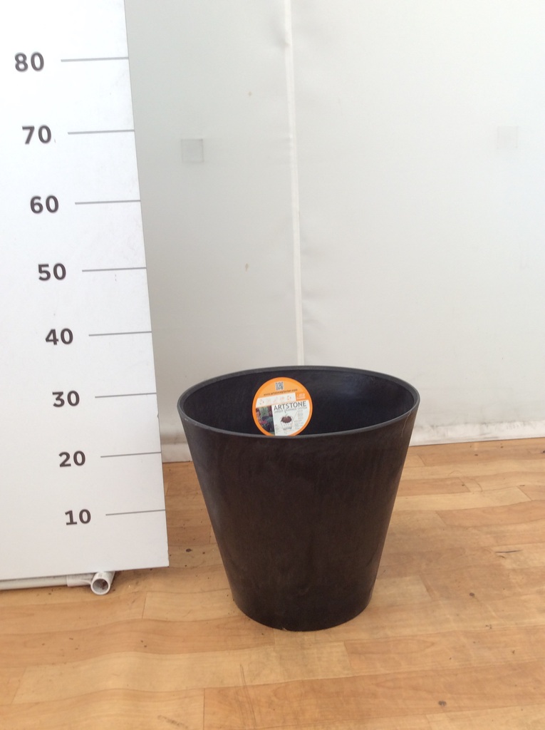 鉢カバー アートストーン ラウンド 8号鉢用 ブラック #GREENPOT AS