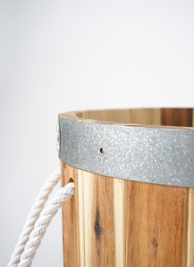 鉢カバー ウッドプランター シリンダー 10号鉢用 #KONTON AK-002N40E