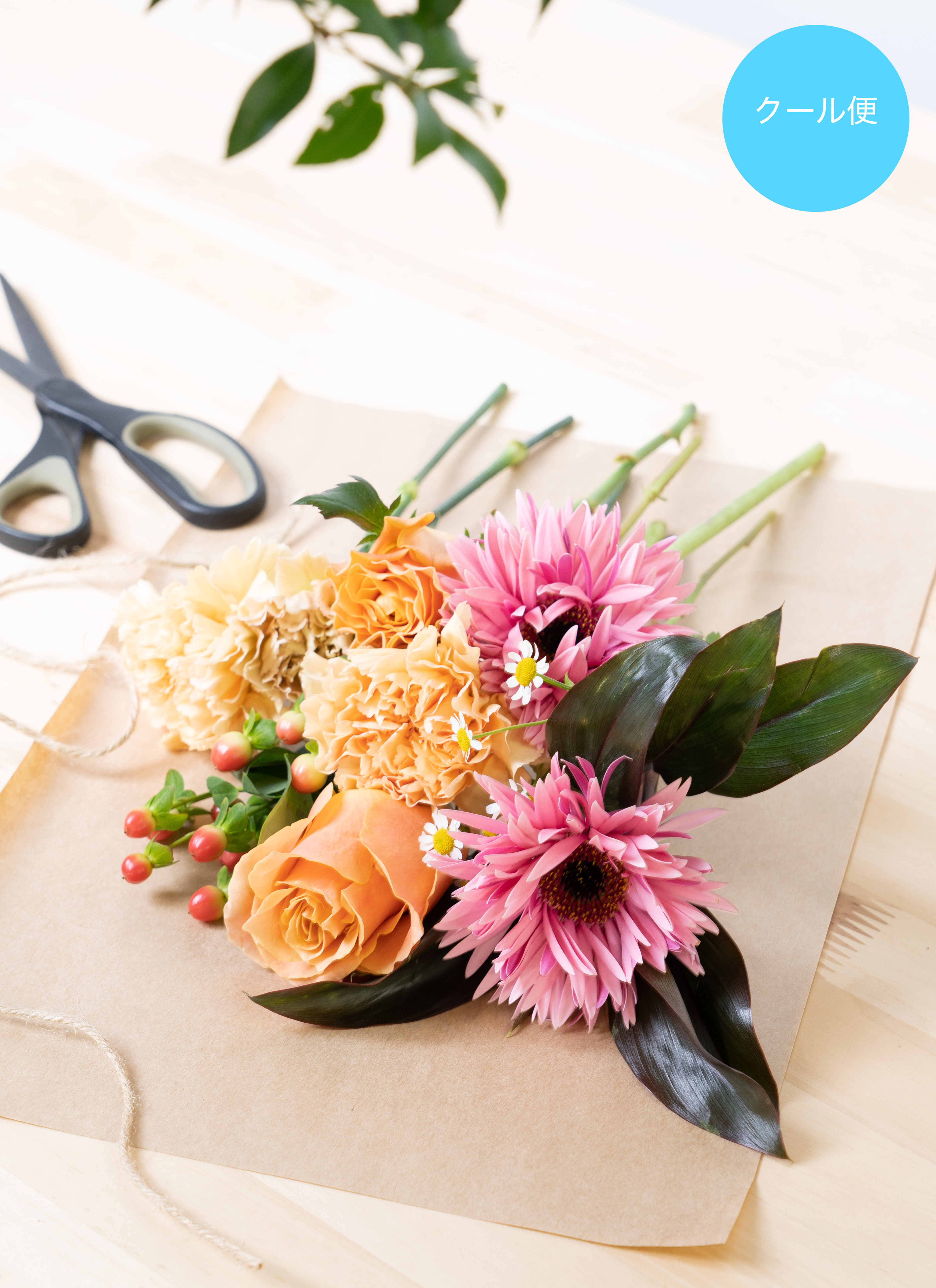 夏季クール便配送】フレッシュロスフラワー Mサイズ | ご自宅用のお花