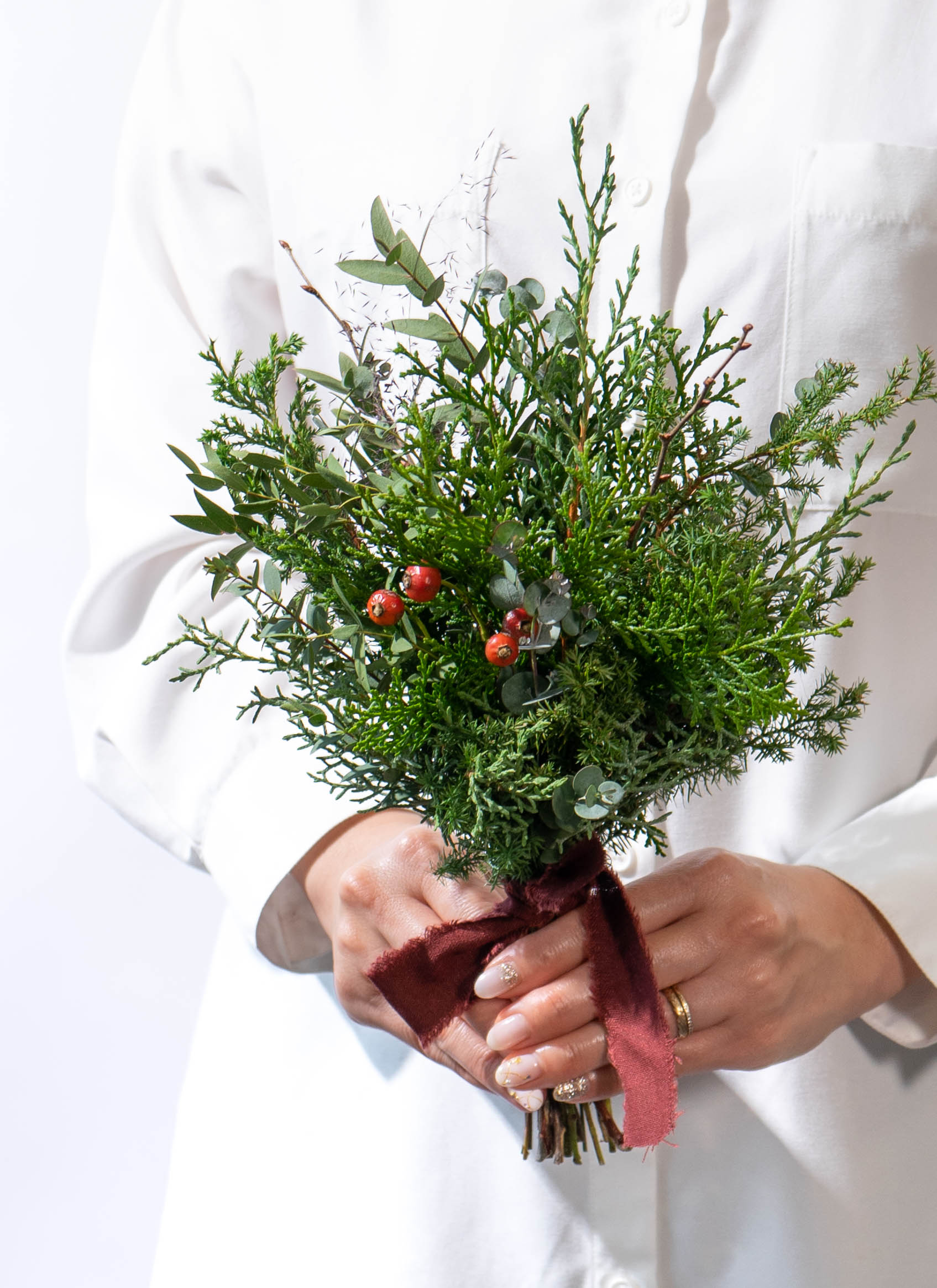 産地直送 グリーン・ユーカリ スワッグ S／福島 hinatabaからお届け