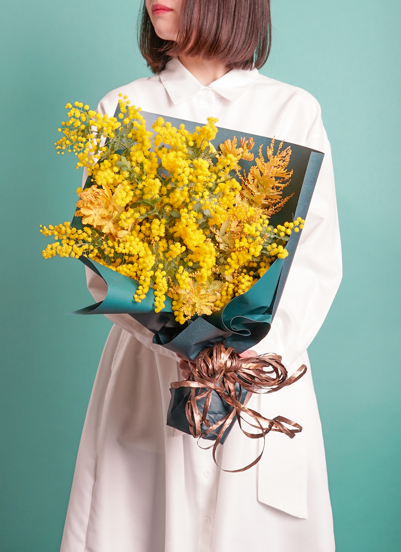 産地直送 ミモザ花束 L／佐賀 KOMATSU FLOWERからお届け | 花束なら