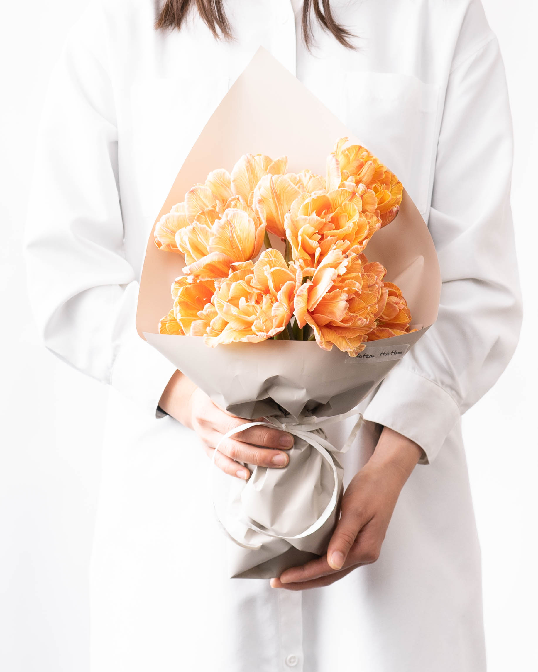 産地直送 チューリップ 花束 染めモカ（10本入り）／富山 富山県花卉