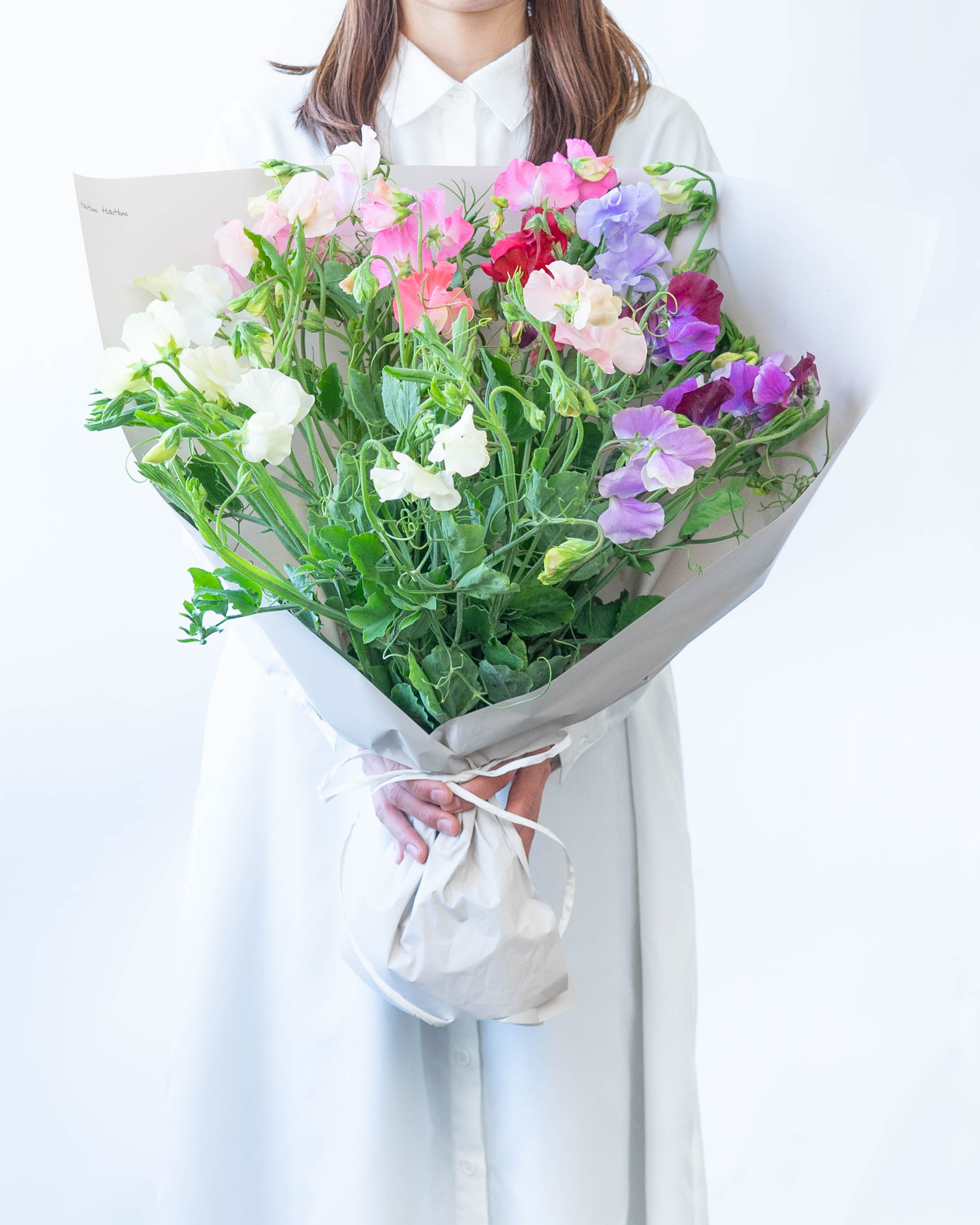 産地直送 枝切スイートピー 花束 ミックス 産直箱 ラッピングあり（15