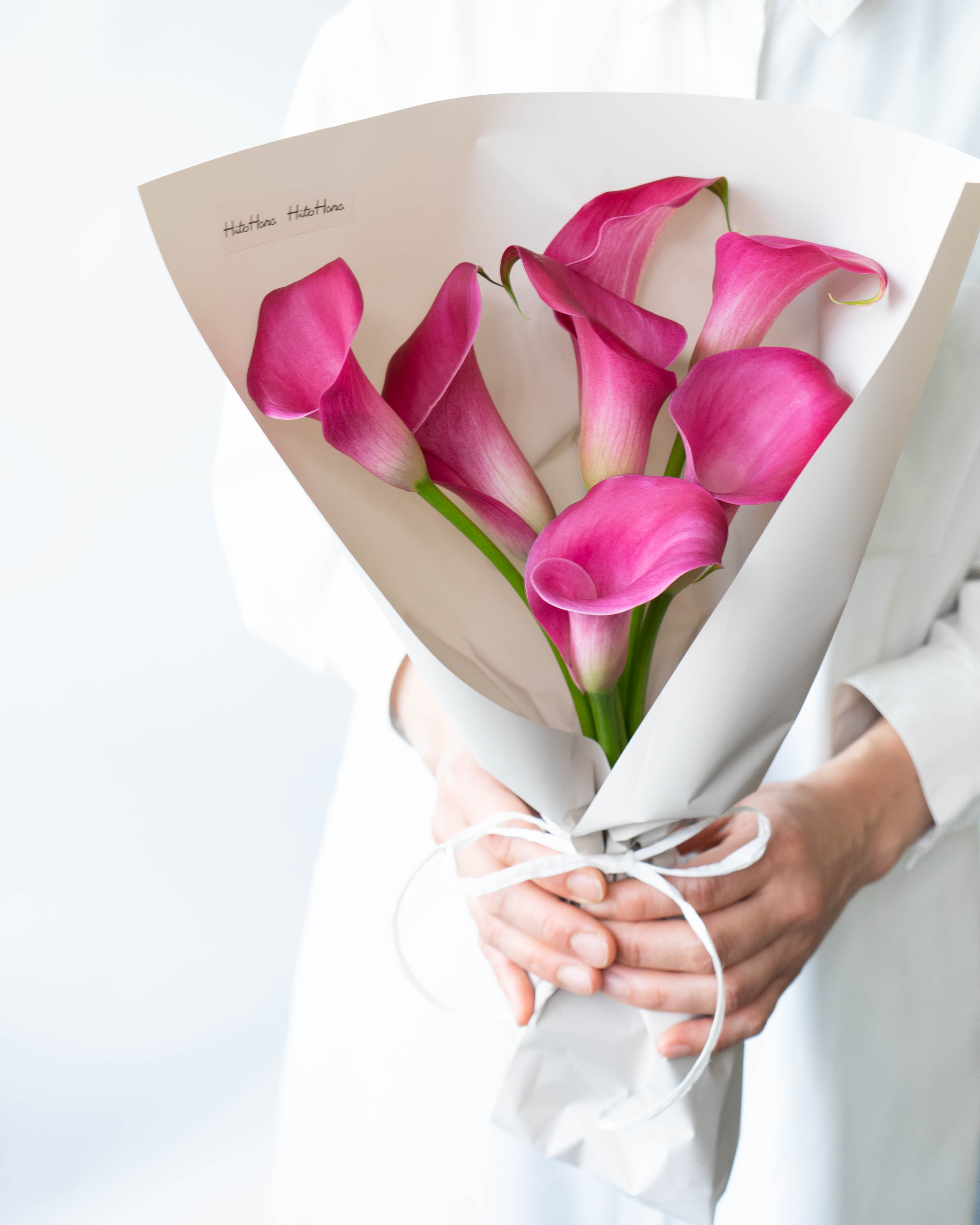 産地直送 カラー 花束 ピンク (7本)／岩手 三浦さんからお届け