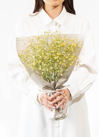 産地直送 かすみ草花束 オレンジ／福島 hinatabaからお届け