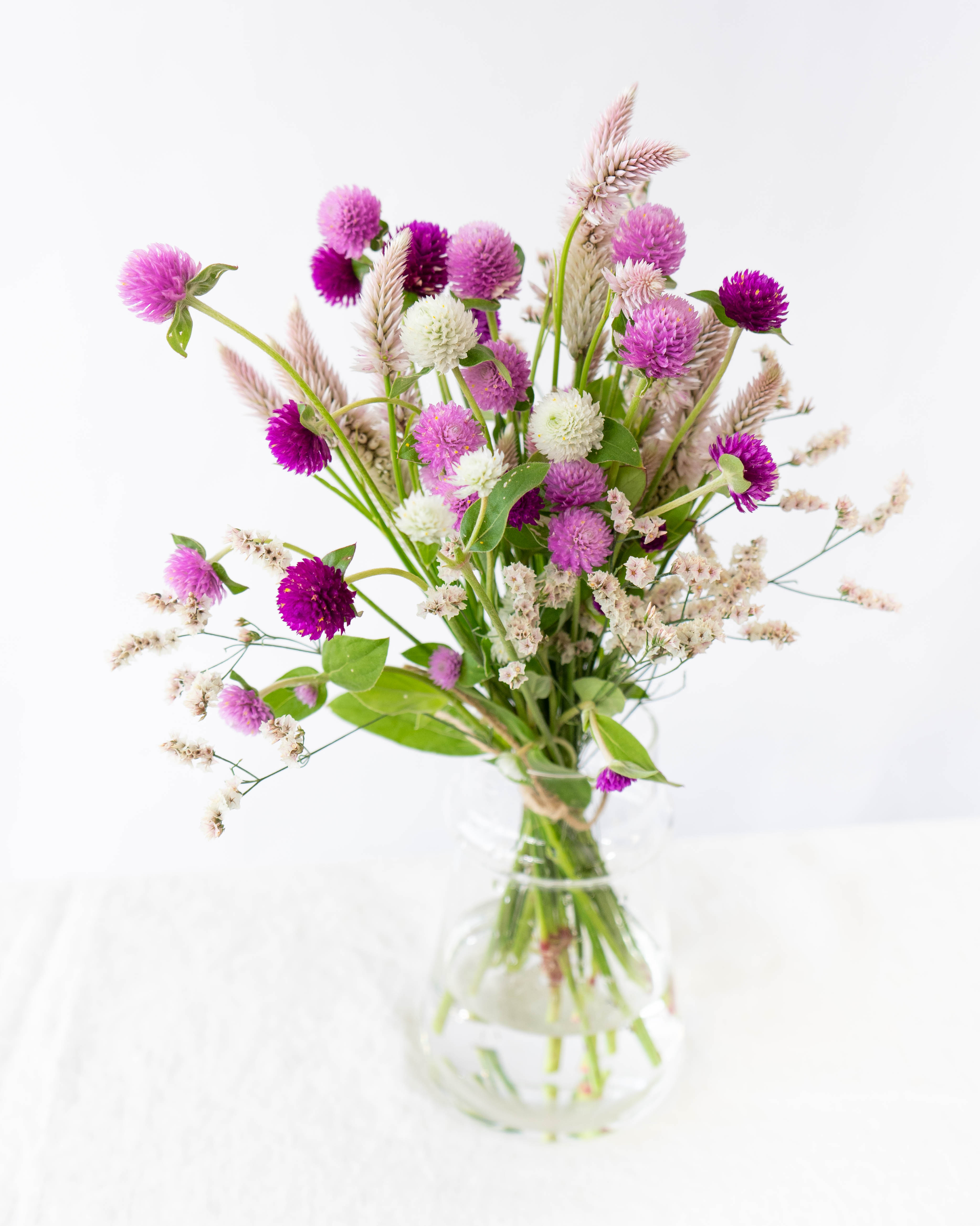 産地直送 秋の草花ミックス 千日紅 ケイトウ 花束 ／長野 おかめ農園