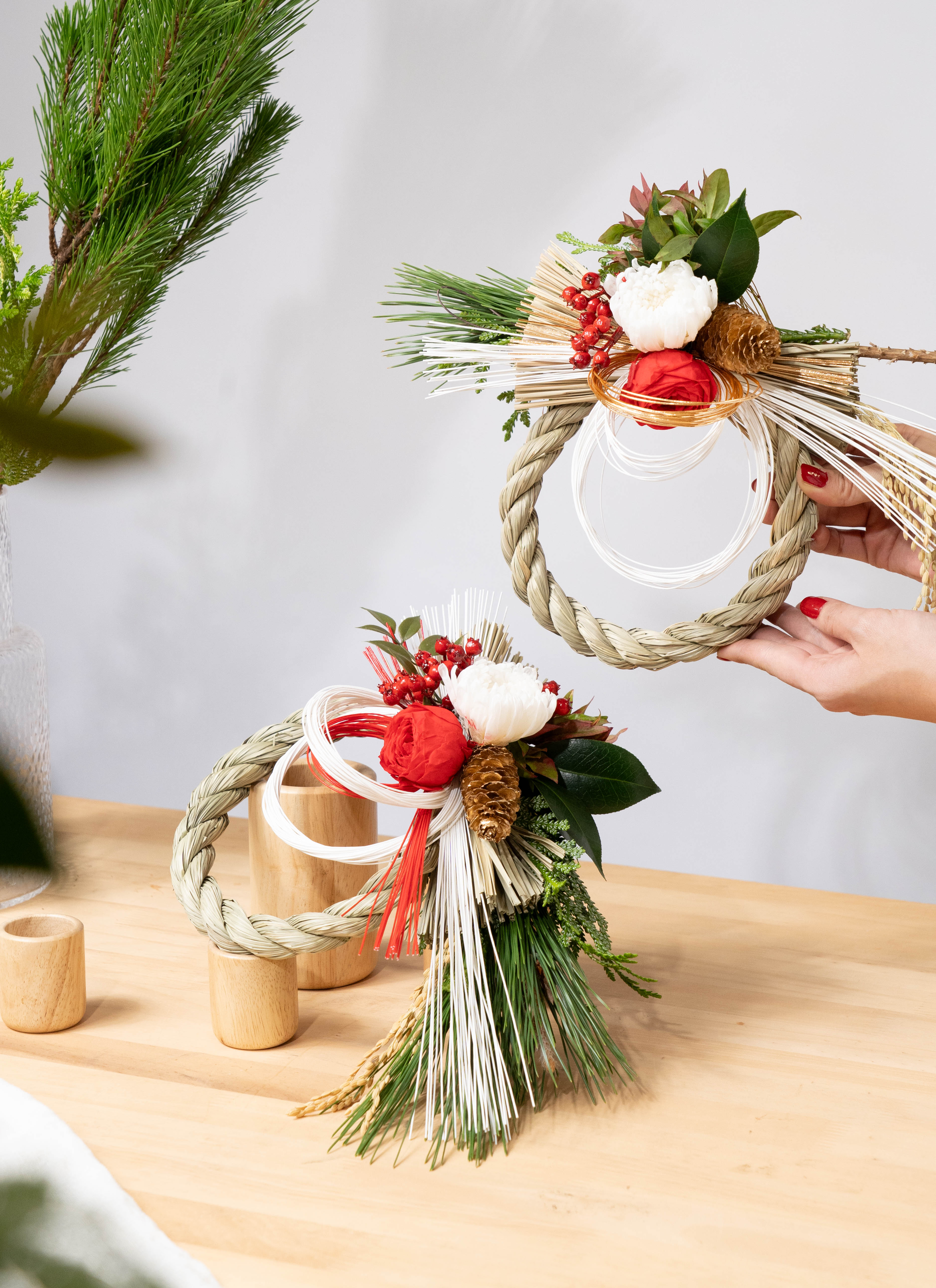 オメガ　オーダーページ 2025しめ縄　水引ミニお飾り　仏花 楽天市場】2025しめ縄 稲穂 プリザーブドフラワー お正月 正月