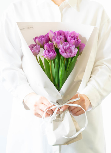 産地直送 チューリップ花束 ブルーダイヤモンド（10本入り）／富山