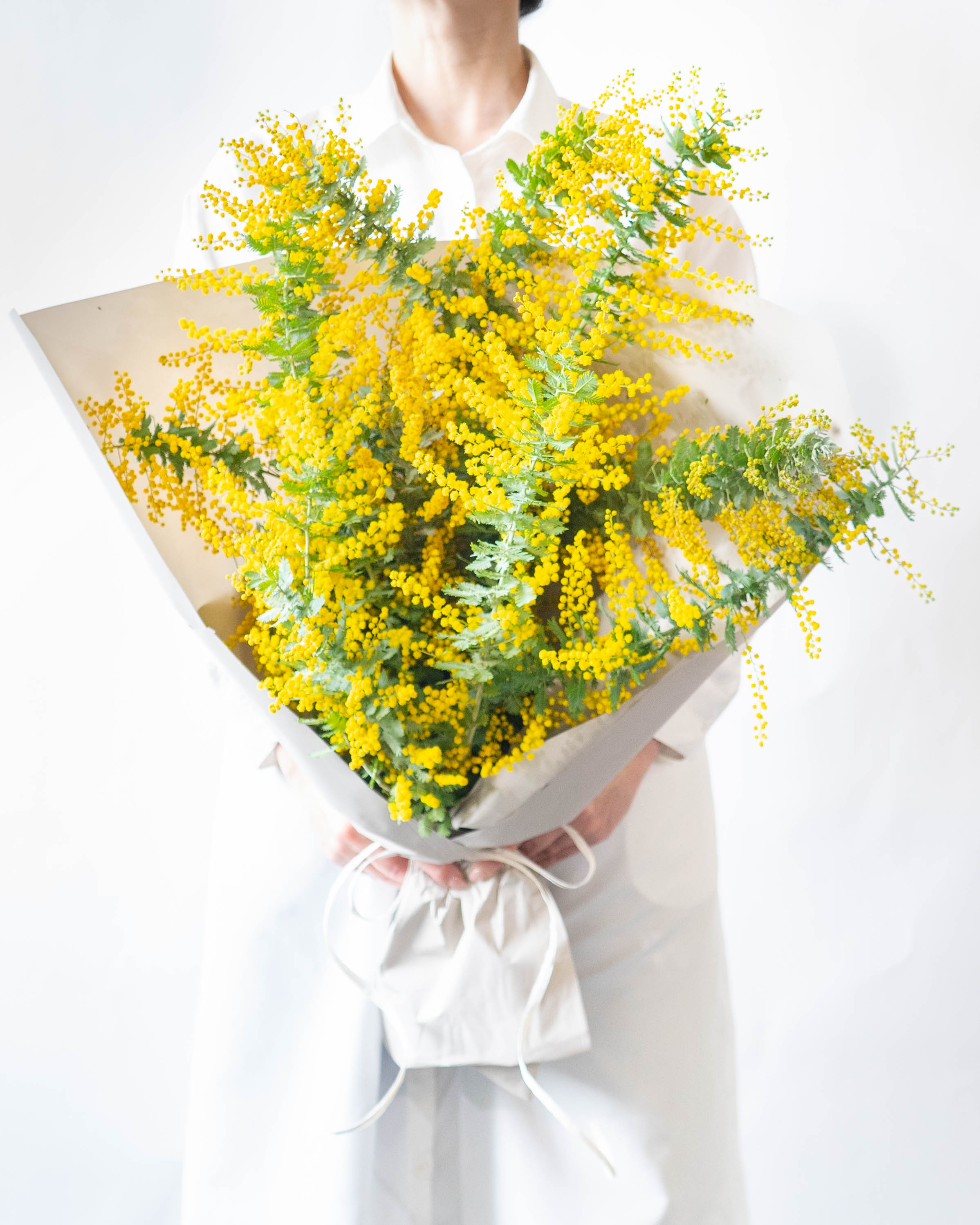 れこさま専用✨フレッシュミモザを花束にして ミモザの花束 | HitoHana（ひとはな）