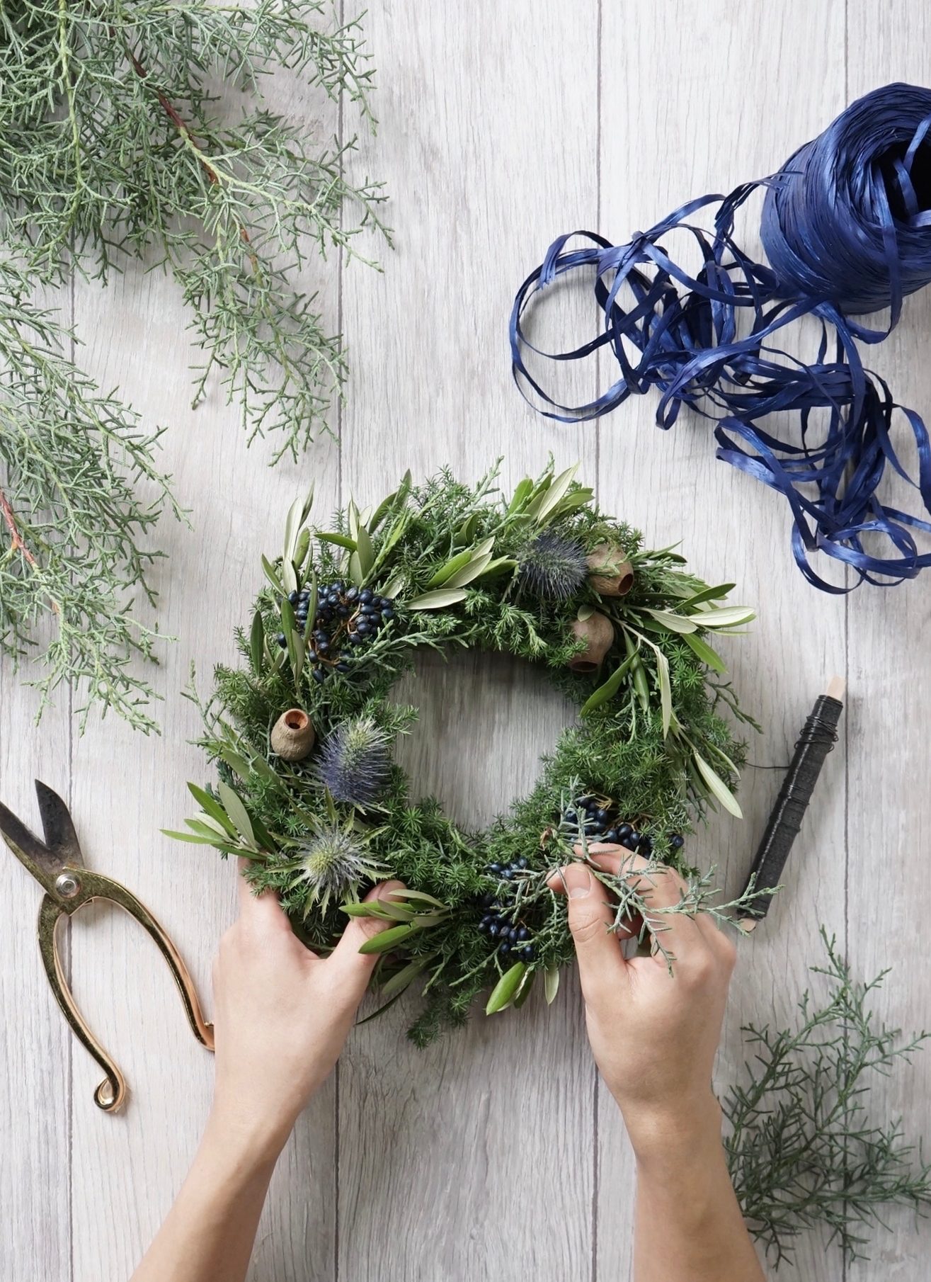 クリスマスリース　フレッシュリース　グリーンリース　おしゃれ　癒し　no.4 クリスマスリース フレッシュリース グリーンリース おしゃれ 癒し no