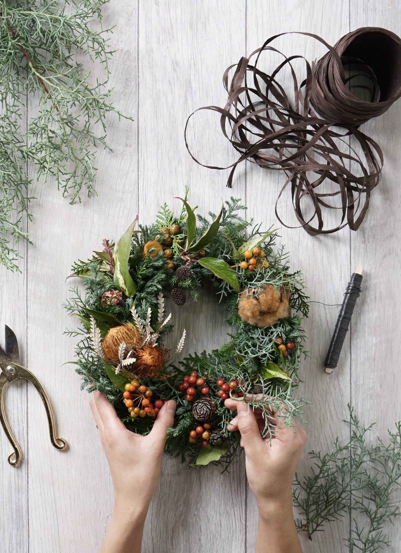 フローリストにおまかせ てづくり生花リース 11,000円 | クリスマス  
